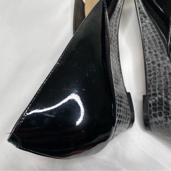 Cole Haan Women's Darleen Black Leather Open Toe Heels Size 6.5 AA (Narrow) - Picture 6 of 13